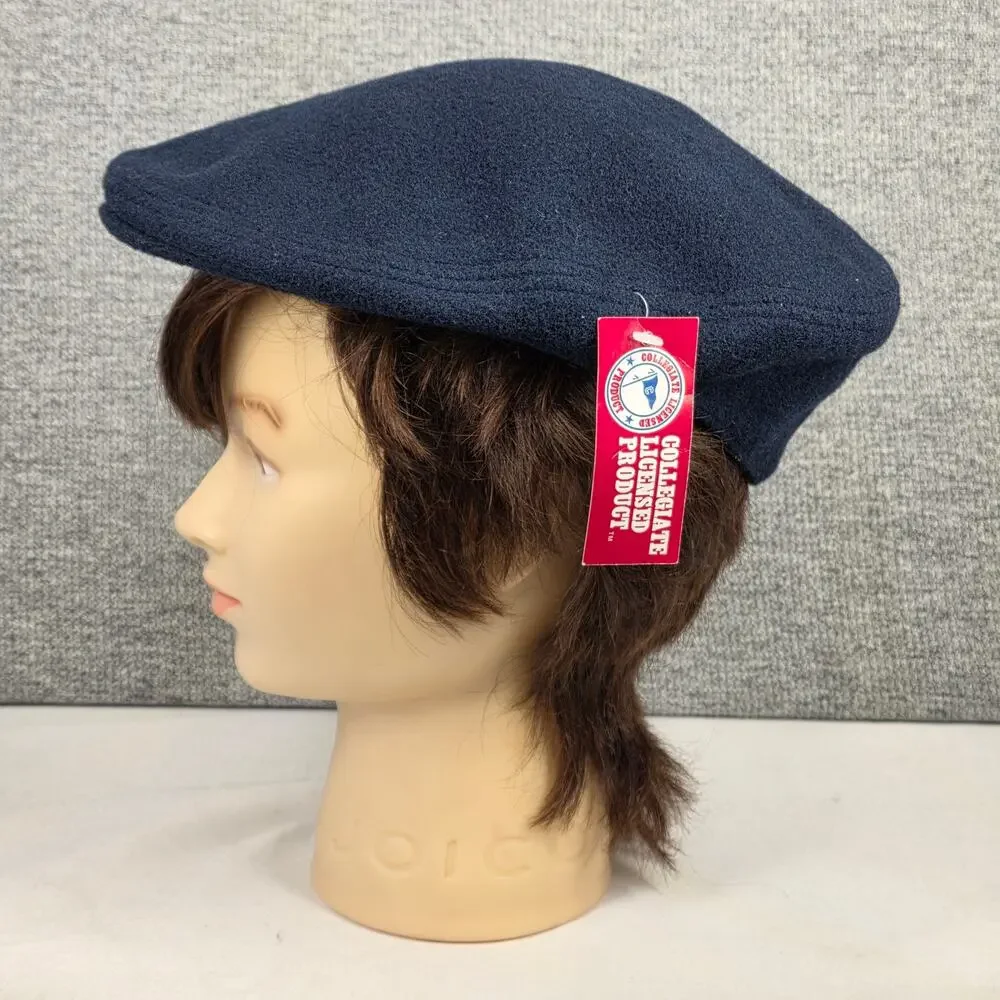 UC CAL BERKLEY x CPC III, INC. VINTAGE 80's NAVY WOOL BLEND FLAT CAP SIZE 7 1/2